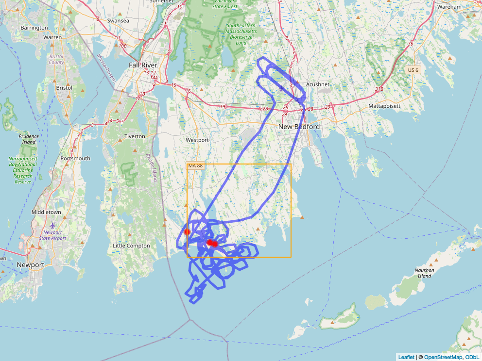 June 16th: BSU Aircraft circles at 800ft over Horseneck&nbsp;Beach